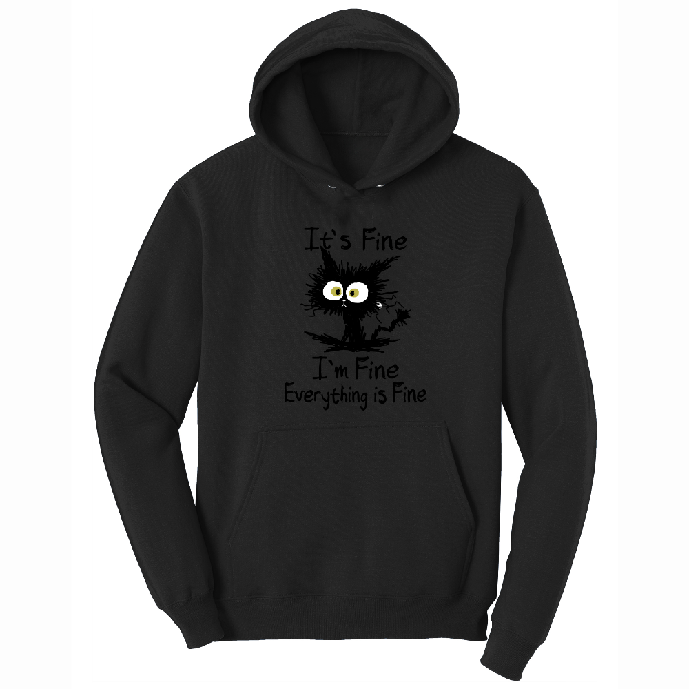 Im Fine Its Fine Everything is Fine - Mens Big & Tall Hooded Sweatshirt - Sizes XLT - 4XLT