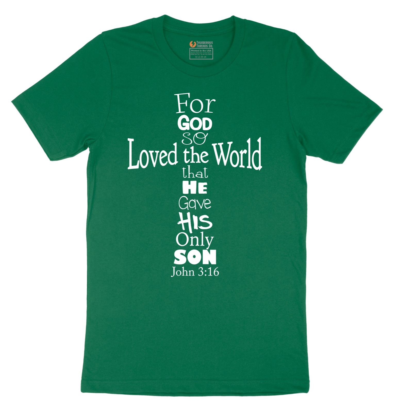 John 3_16 Cross - Mens T-Shirt - Sizes S - 6XL