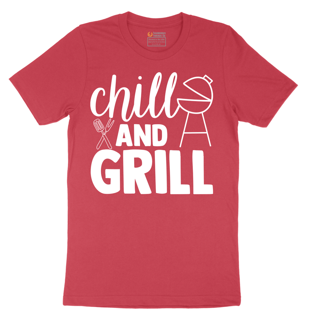 Chill and Grill - Mens T-Shirt - Sizes S - 6XL