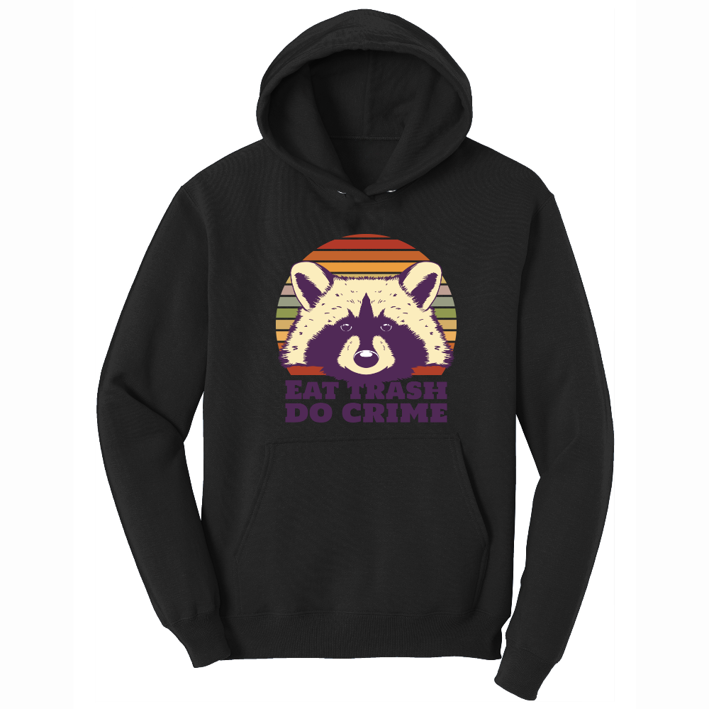 Eat Trash Do Crime - Mens Big & Tall Hooded Sweatshirt - Sizes XLT - 4XLT