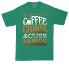 I Run on Coffee and Cuss Words | Mens Tall T-Shirt