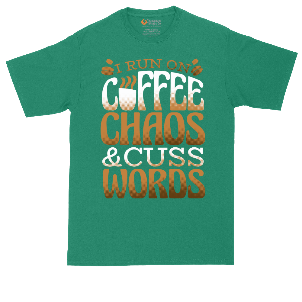 I Run on Coffee and Cuss Words | Mens Tall T-Shirt