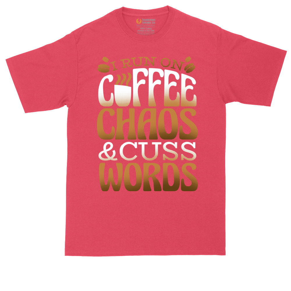 I Run on Coffee and Cuss Words | Mens Tall T-Shirt