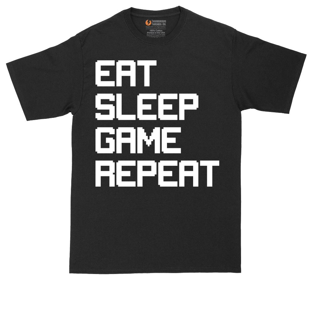 Eat Sleep Game Repeat | Mens Tall T-Shirt
