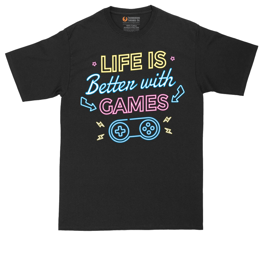 LIfe is Better with Games | Mens Tall T-Shirt