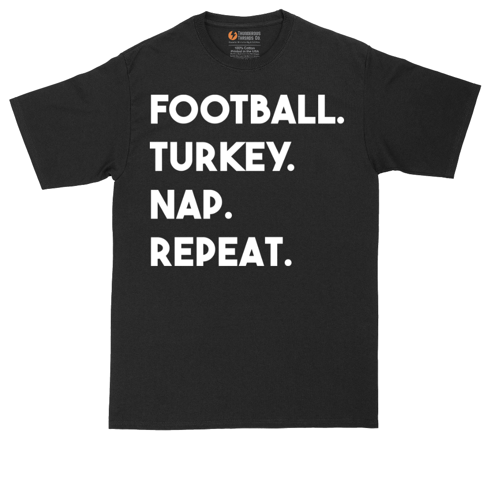 Football Turkey Nap Repeat | Mens Tall T-Shirt
