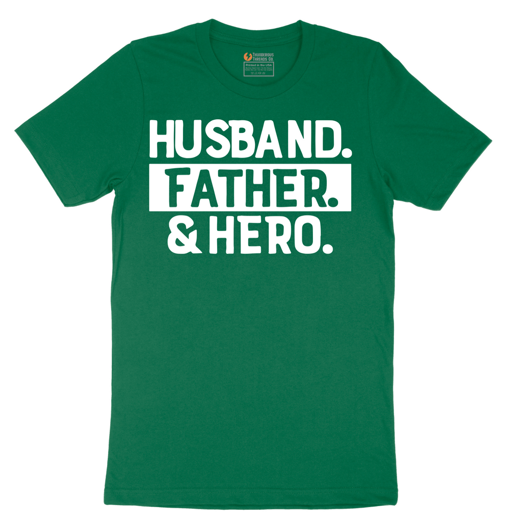 Husband Father Hero - Mens T-Shirt - Sizes S - 6XL