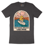 Boat Waves Sun Rays Lake Days - Mens T-Shirt - Sizes S - 6XL