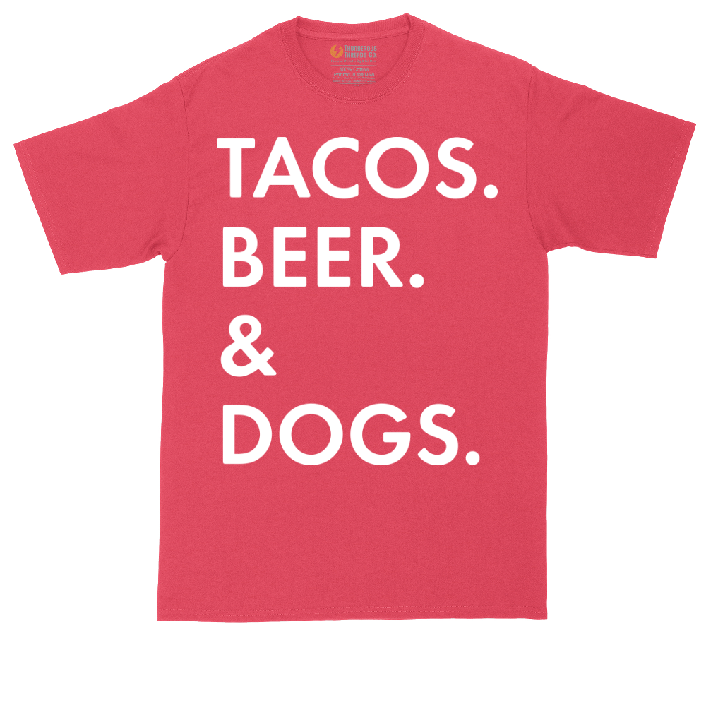 Tacos, Beer & Dogs | Mens Tall T-Shirt