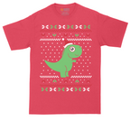 T-Rex Ugly Christmas Sweater | Mens Tall T-Shirt