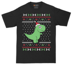 T-Rex Ugly Christmas Sweater | Mens Tall T-Shirt