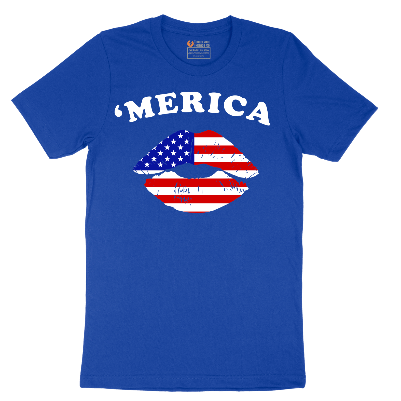 America Lips - Mens T-Shirt - Sizes S - 6XL