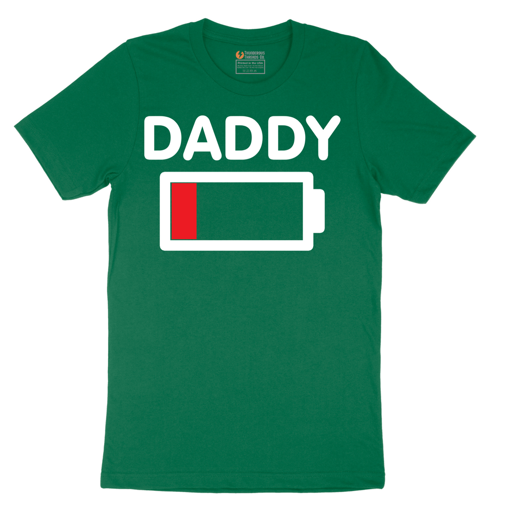 Daddy Low Battery - Mens T-Shirt - Sizes S - 6XL
