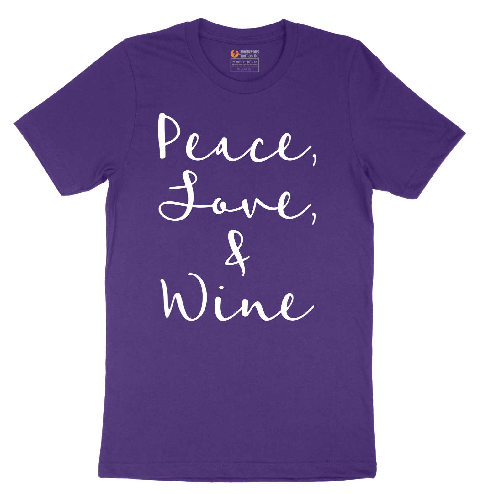 Peace Love and Wine - Mens T-Shirt - Sizes S - 6XL