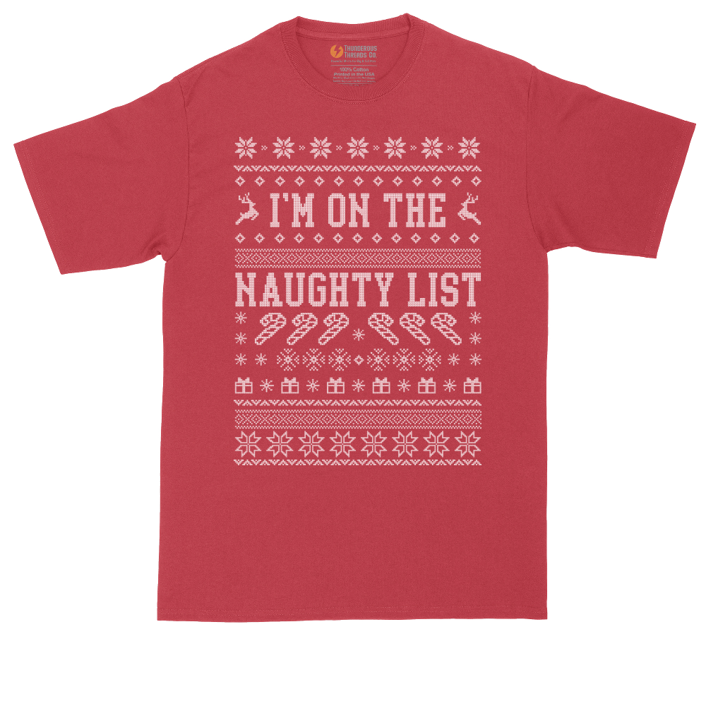 I'm on the Naughty List | Mens Tall T-Shirt
