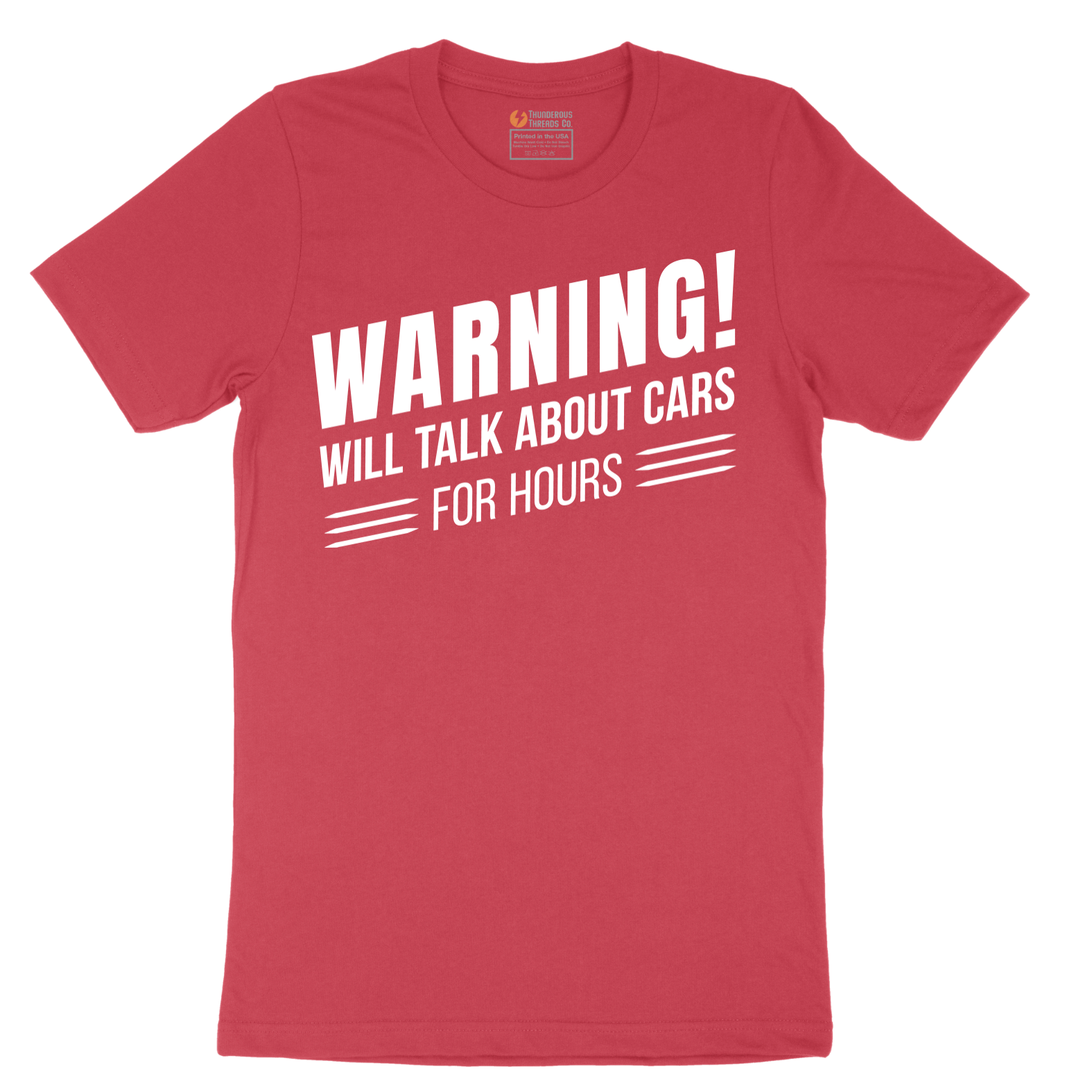 Warning Will Talk About Cars for Hours - Mens T-Shirt - Sizes S - 6XL