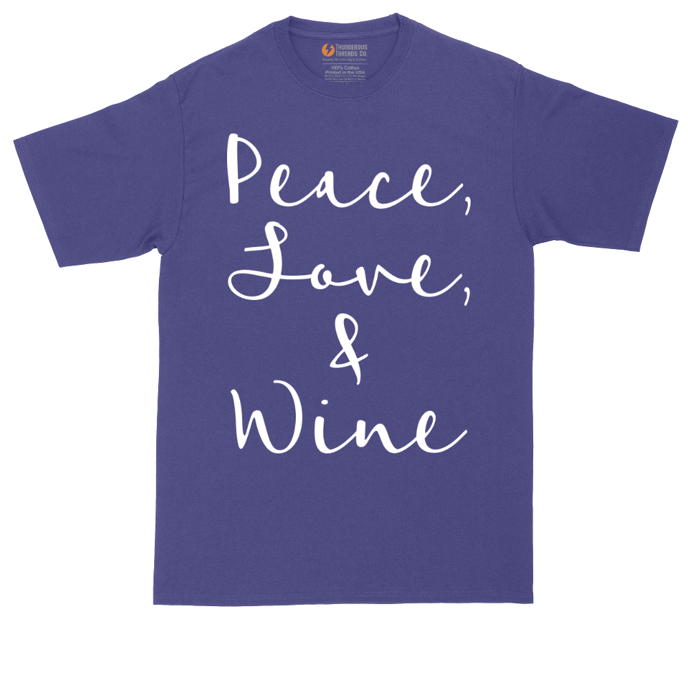 Peace Love and Wine | Mens Tall T-Shirt