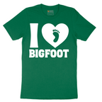 I Love Bigfoot - Mens T-Shirt - Sizes S - 6XL