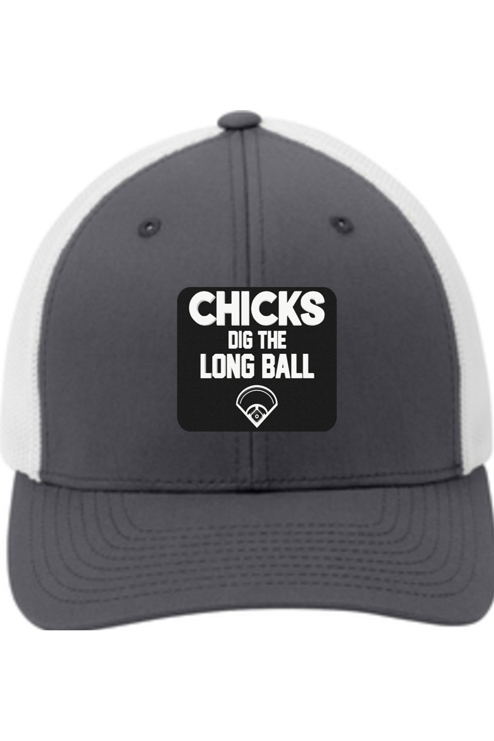Chicks Dig the Long Ball - 3D Patch Trucker Hat