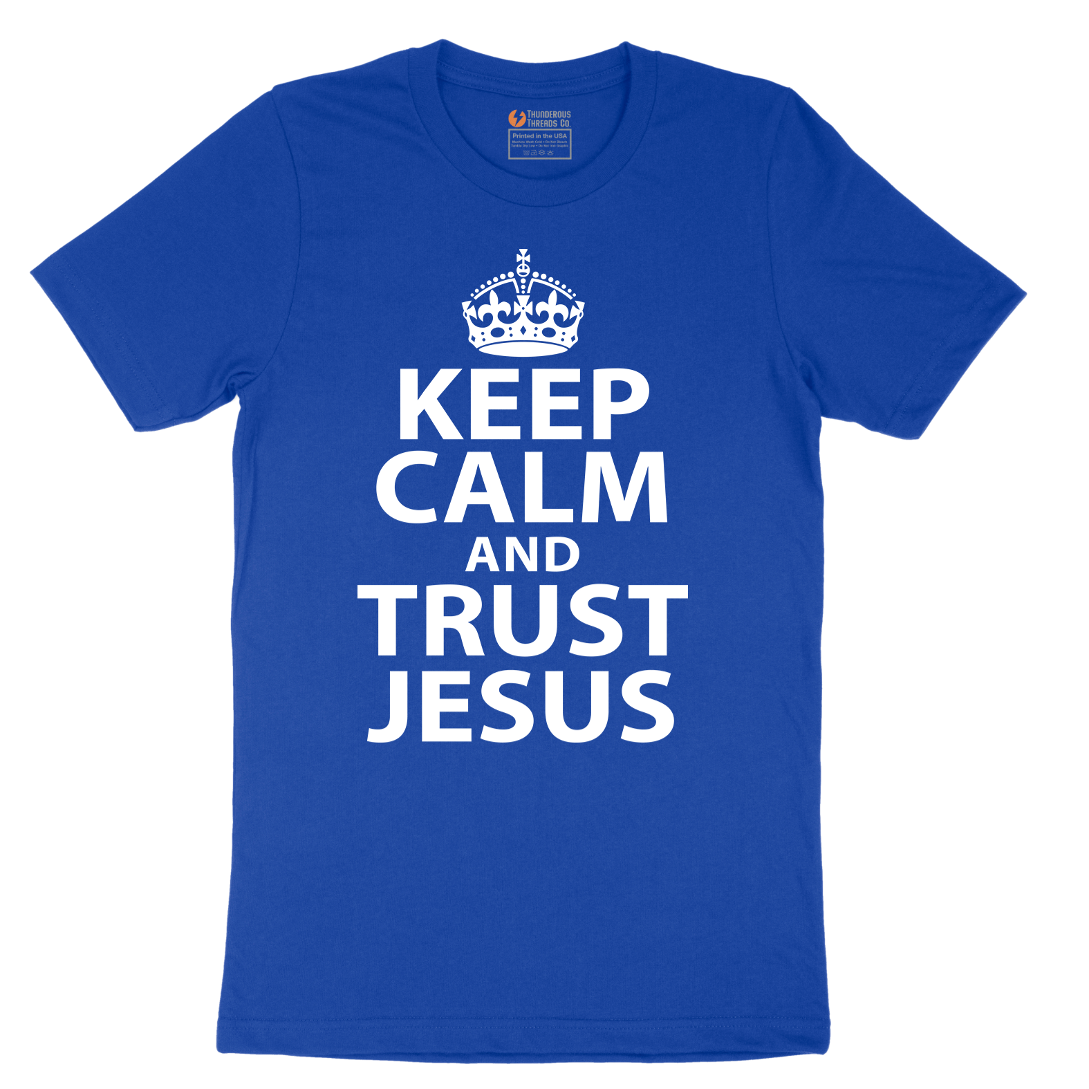 Keep Calm and Trust Jesus - Mens T-Shirt - Sizes S - 6XL