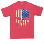 USA Skull - Mens Tall T-Shirt