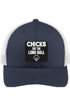 Chicks Dig the Long Ball - 3D Patch Trucker Hat