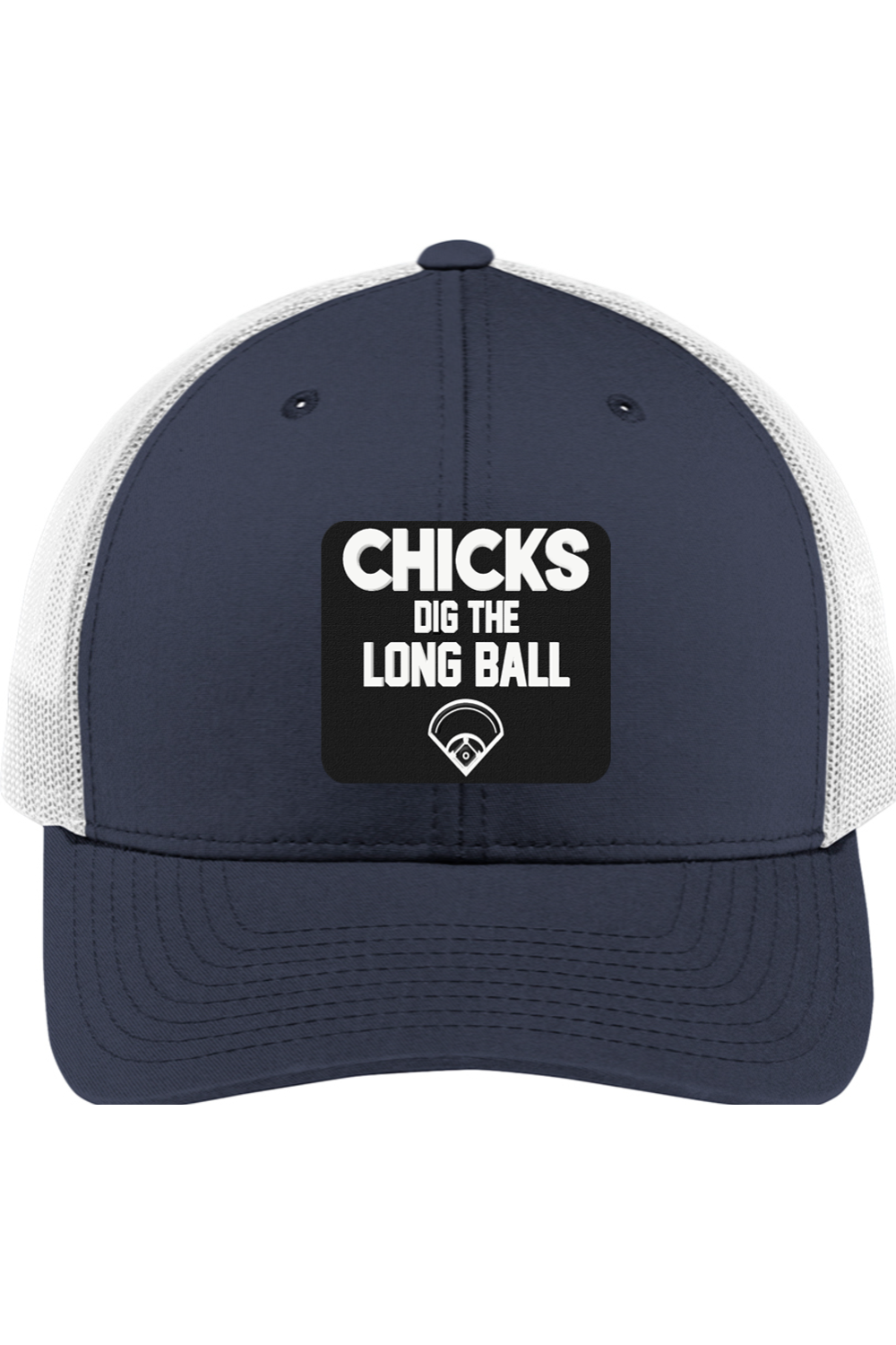 Chicks Dig the Long Ball - 3D Patch Trucker Hat