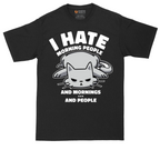 I Hate Morning People and Mornings and People Cat Shirt | Mens Tall T-Shirt