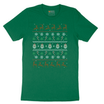 Santa and Reindeer Ugly Christmas Sweater - Mens T-Shirt - Sizes S - 6XL