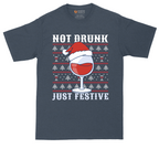 Not Drunk Just Festive | Mens Tall T-Shirt
