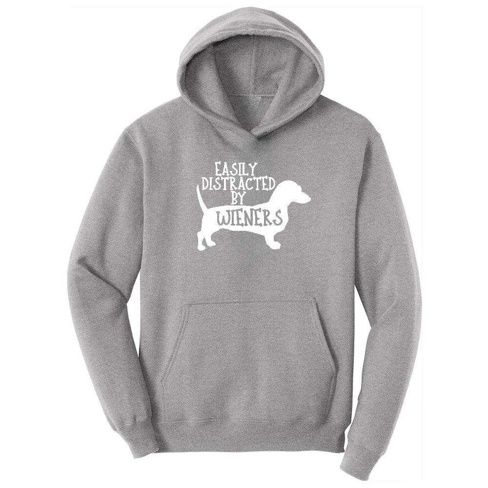 Easily Distracted by Weiners Hoodie - Athletic Heather