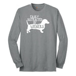 Easily Distracted by Weiners Long Sleeve Tee - Athletic Grey