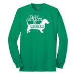 Easily Distracted by Weiners Long Sleeve Tee - Kelly Green