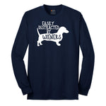 Easily Distracted by Weiners Long Sleeve Tee - Navy