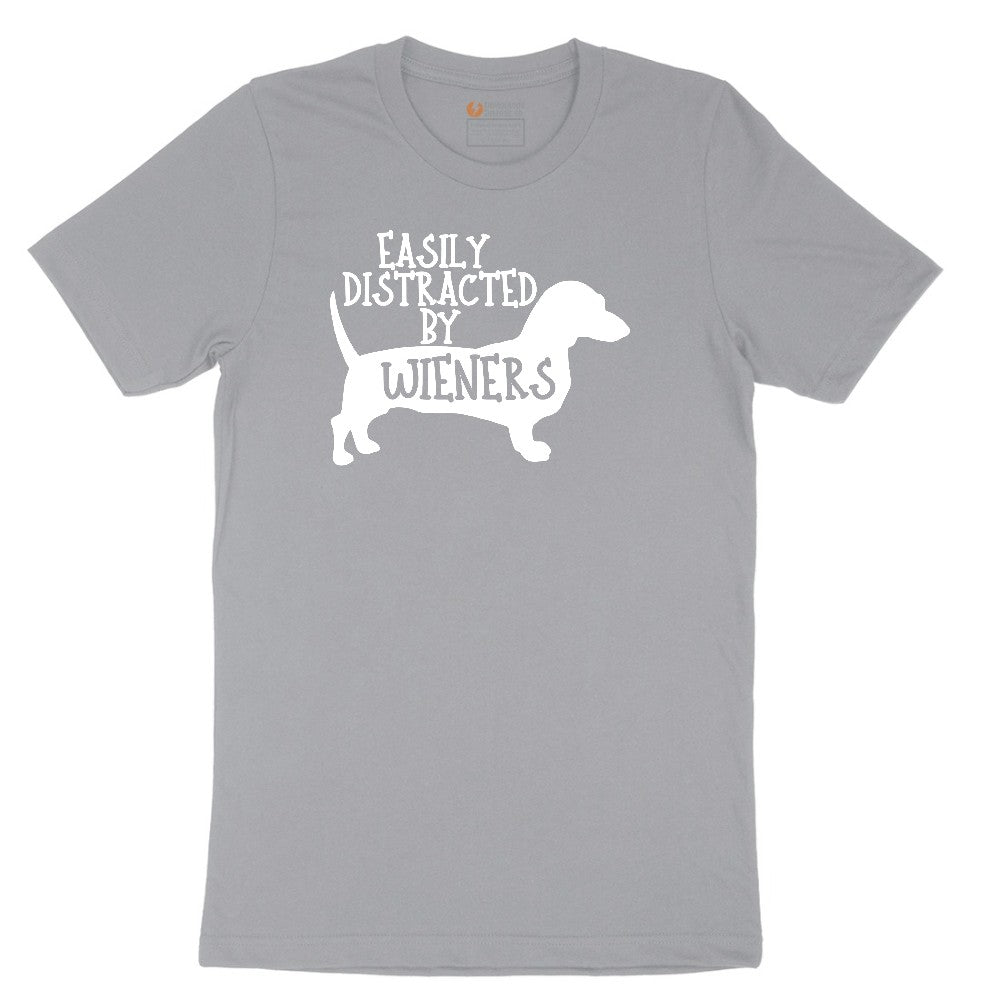 Easily Distracted by Weiners Short Sleeve Tee - Athletic Heather Grey
