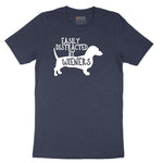 Easily Distracted by Weiners Short Sleeve Tee - Heather Navy