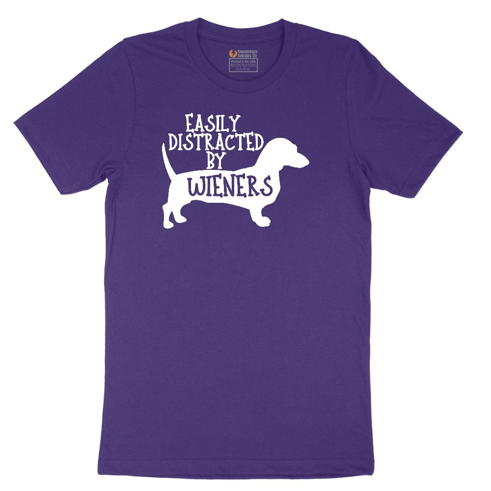 Easily Distracted by Weiners Short Sleeve Tee - Team Purple