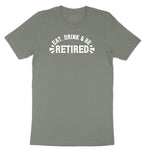 Eat Drink and Be Retired Ladies Short Sleeve Tee - Bamboo Blackout