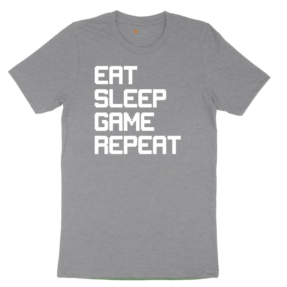 Eat Sleep Game Repeat - Mens & Ladies T-Shirt Toddler Short Sleeve Tee - Athletic Heather