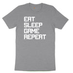 Eat Sleep Game Repeat - Mens & Ladies T-Shirt Toddler Short Sleeve Tee - Athletic Heather
