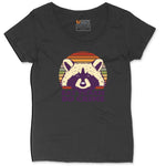 Eat Trash Do Crime Ladies Curvy Tee - Black