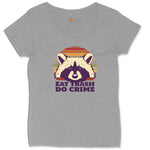 Eat Trash Do Crime Ladies Curvy Tee - Granite Heather
