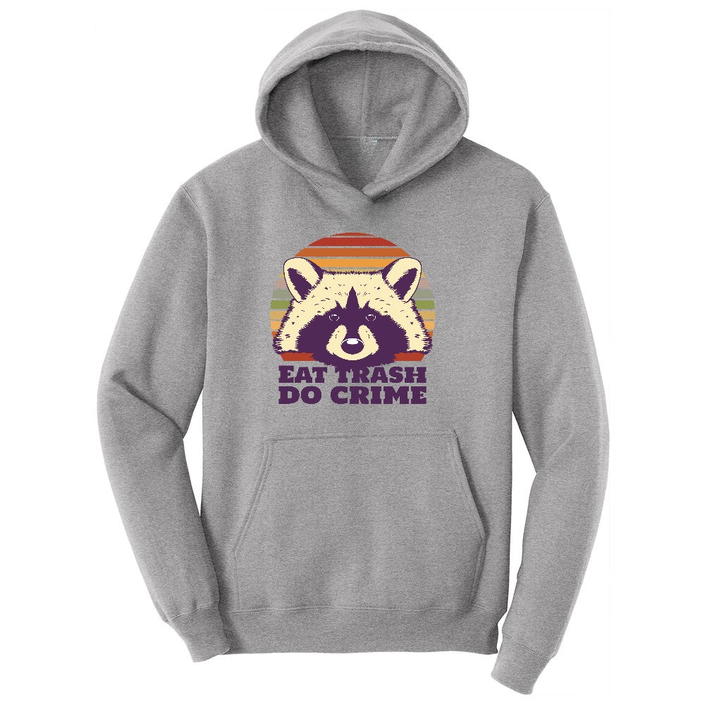 Eat Trash Do Crime Ladies Hoodie - Athletic Heather