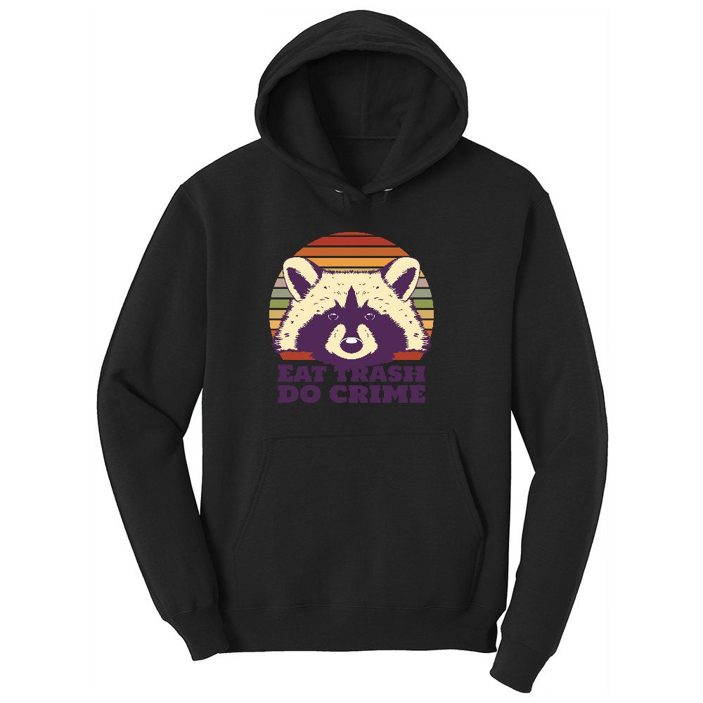 Eat Trash Do Crime Ladies Hoodie - Jet Black