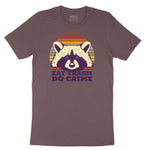 Eat Trash Do Crime Ladies Short Sleeve Tee - Sangria Blackout