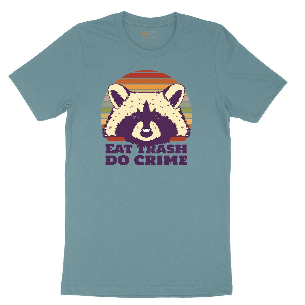 Eat Trash Do Crime Ladies Short Sleeve Tee - Surf Blackout