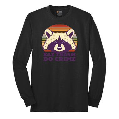Eat Trash Do Crime Long Sleeve Tee - Jet Black