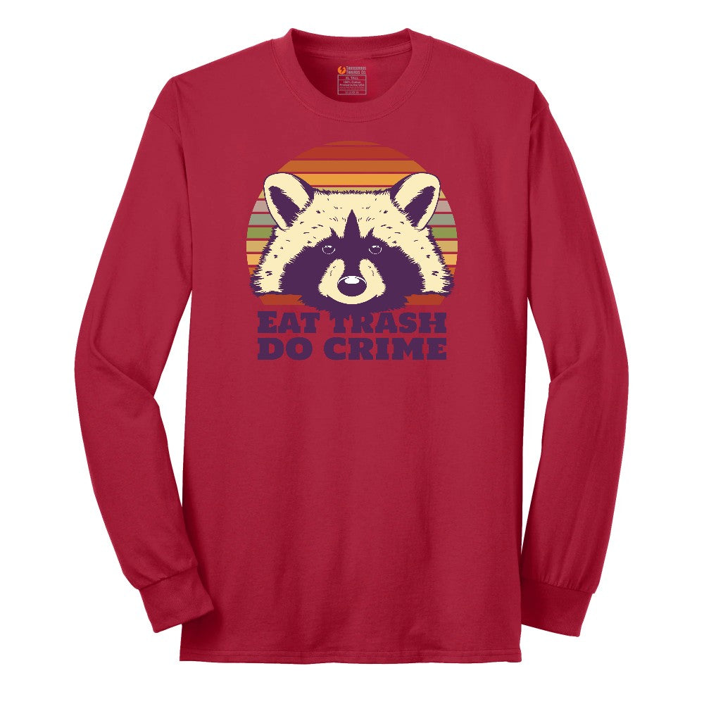 Eat Trash Do Crime Long Sleeve Tee - Red