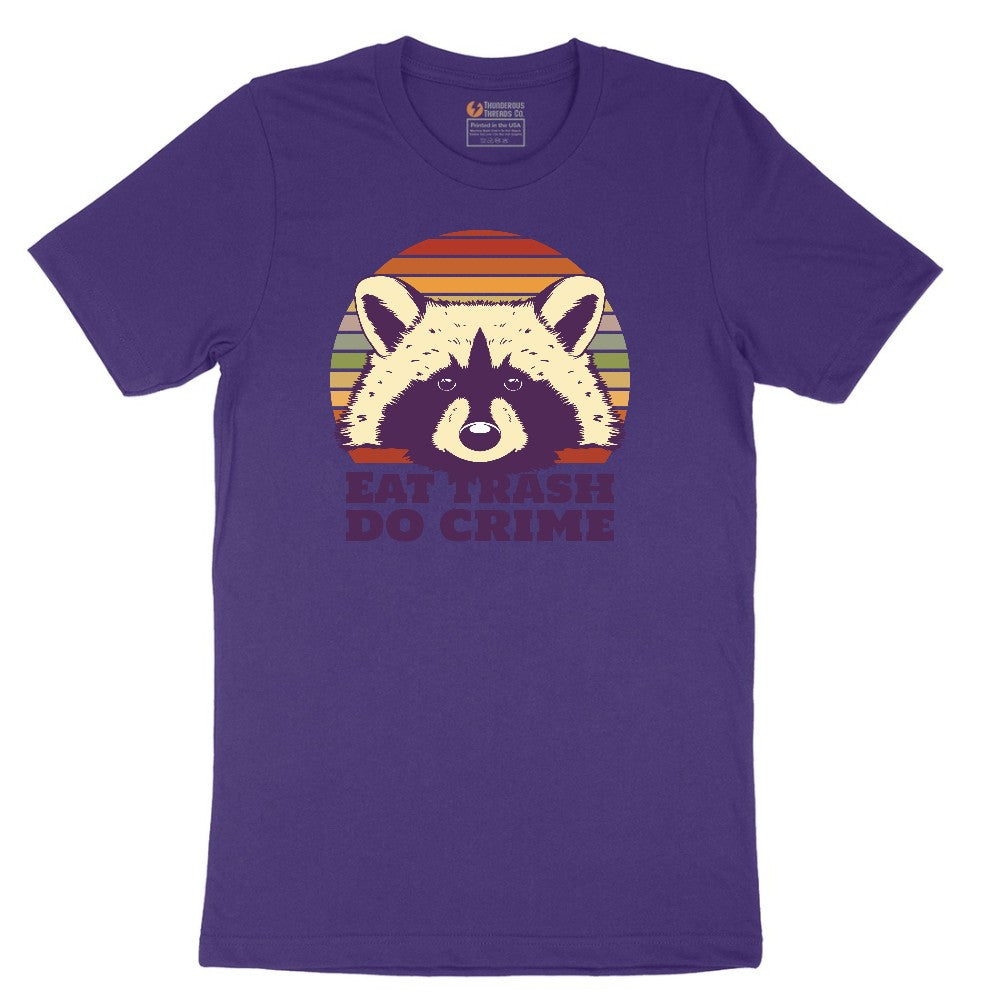 Eat Trash Do Crime - Mens & Ladies T-Shirt Short Sleeve Tee - Team Purple