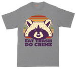 Eat Trash Do Crime tall t-shirt for men in Athletic Heather